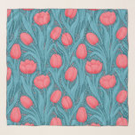 Tuliper i blått och rött sjal<br><div class="desc">Blått och rött,  sömlöst mönster</div>