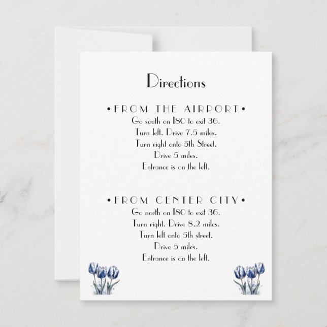 Tuliper i Delft Blue-anpassade OSA Kort (Framsida)