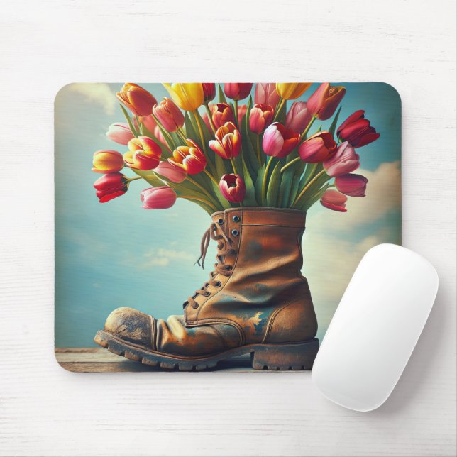 Tuliper i gamla starter musmatta (Med mus)