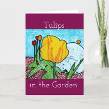 Tuliper i Garden Blank Greeting Card