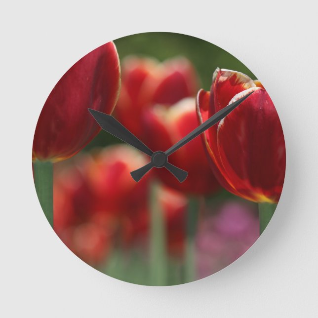 Tuliper Rund Klocka (Framsida)