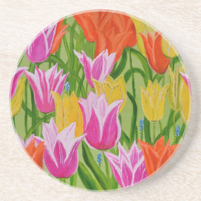 Tuliper Underlägg Sandsten (Framsidan)