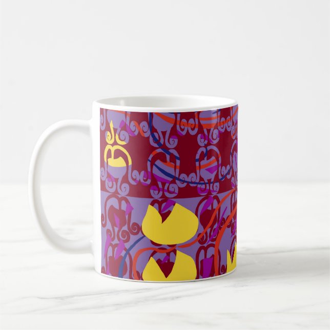 Tulipglödljus Kopparblommor Kaffemugg (Vänster)