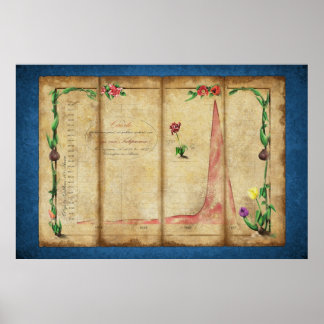 Tulipomania Graph (blått) Poster