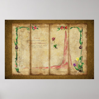 Tulipomania Graph (gult) Poster