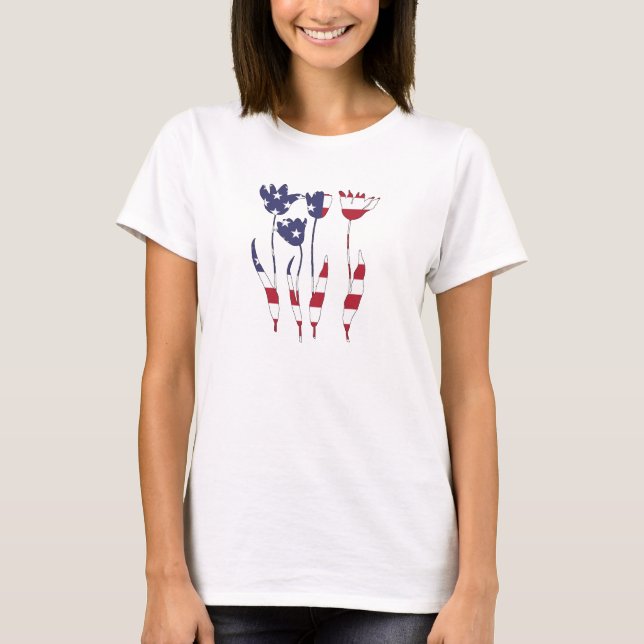 Tulips "American Flagga" Tee (Framsida)