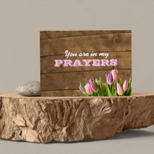 Tulips & Barnwood i mitt Prayers uppmuntringskort Kort