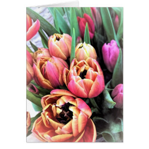 Tulips Bouquet Hälsningskort