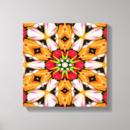 Tulips Bouquet Mönster Canvastryck