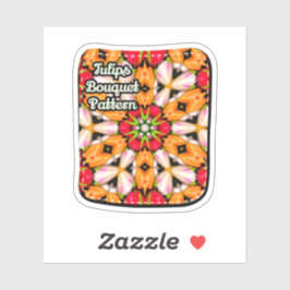 Tulips Bouquet Mönster Klistermärken