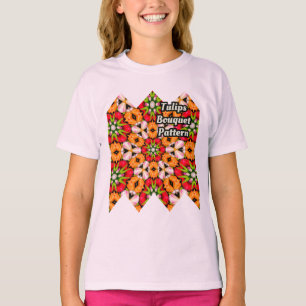 Tulips Bouquet Mönster T Shirt