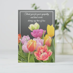 Tulips Bouquet Tack Kort