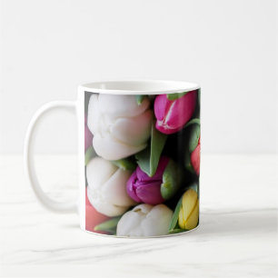 Tulips Colorful Flowers Påsk Vår Kaffemugg