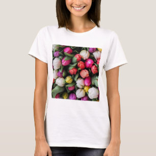 Tulips Colorful Flowers Påsk Vår T Shirt
