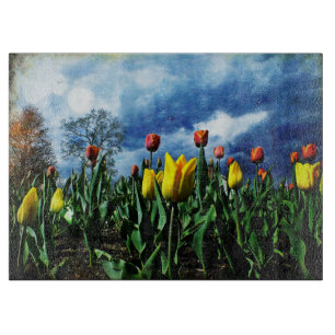 Tulips Drama Glass-skärningspåläggning