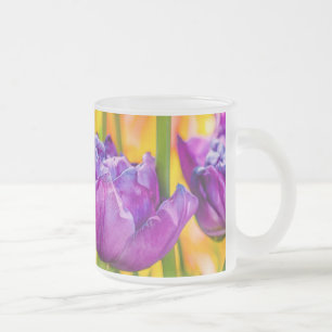Tulips Enchanting Deep Rosa Frostad Glasmugg