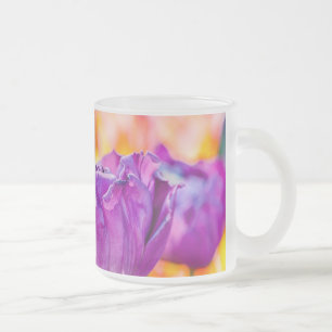 Tulips Enchanting Lila Frostad Glasmugg