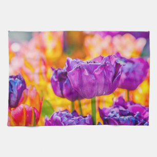 Tulips Enchanting Lila Kökshandduk