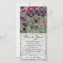 Tulips Fält Sympathy Tack Photo Card