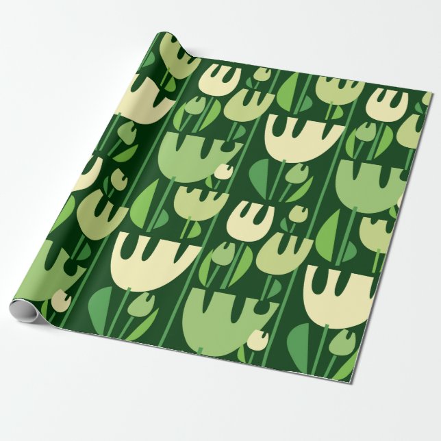 Tulips färg sömlös mönster presentpapper (Utrullad)