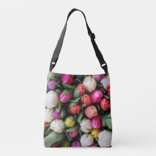 Tulips, färgade blommor Påsk Vår Axelväska