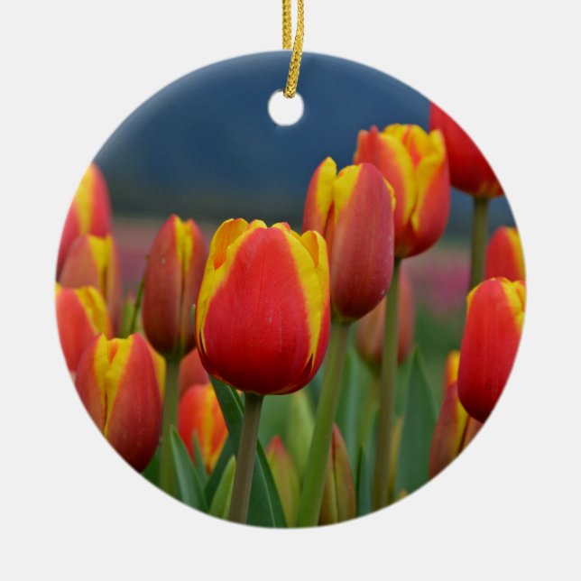 Tulips för Mamma Julgransprydnad Keramik (Framsidan)