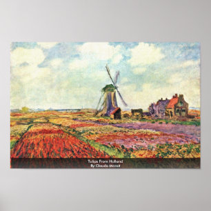 Tulips från Nederländerna av Claude Monet Poster