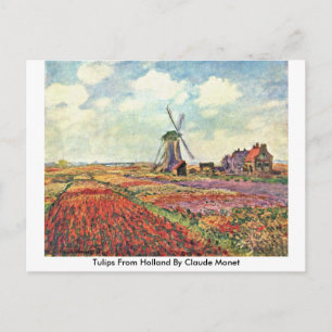 Tulips från Nederländerna av Claude Monet Vykort