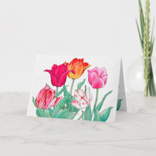 Tulips Garden Grattis på födelsedagen Kort