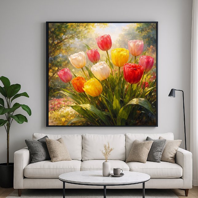 Tulips Garden - Painterly Style Art Poster (Skapare uppladdad)