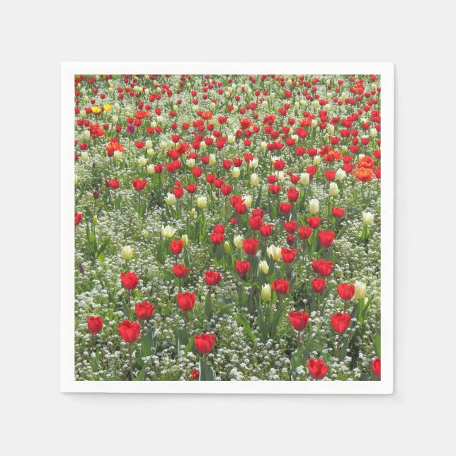 Tulips i bed pappersservett (Framsidan)