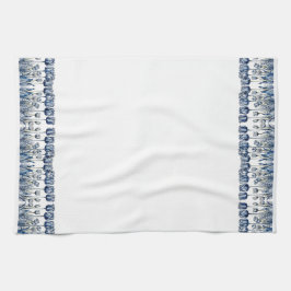 Tulips i Delft Blue Kökshandduk