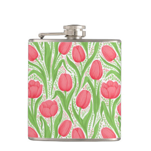 Tulips i rött och grönt fickplunta