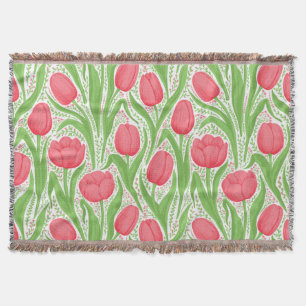 Tulips i rött och grönt filt