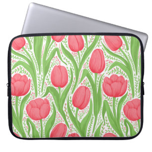 Tulips i rött och grönt laptop fodral