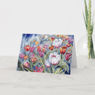 ’Tulips II’ Blank Notecard Tack Kort