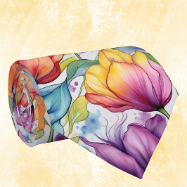 Tulips in Pink Purple Gold Vintage Alcohol Ink  Slips