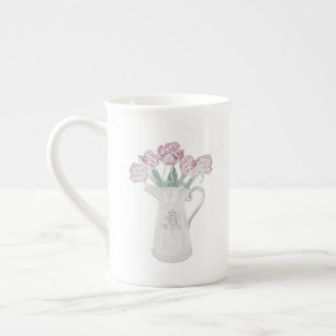 Tulips in Pitcher Ceramic Benporslin Mugg