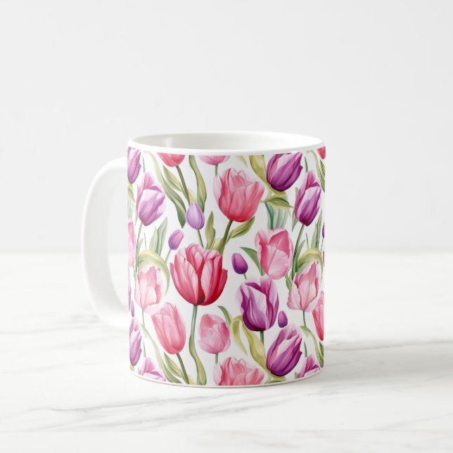 Tulips-kaffe Mugg (Framsida vänster)
