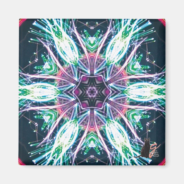 Tulips Kaleidoscope Magnet (Framsidan)