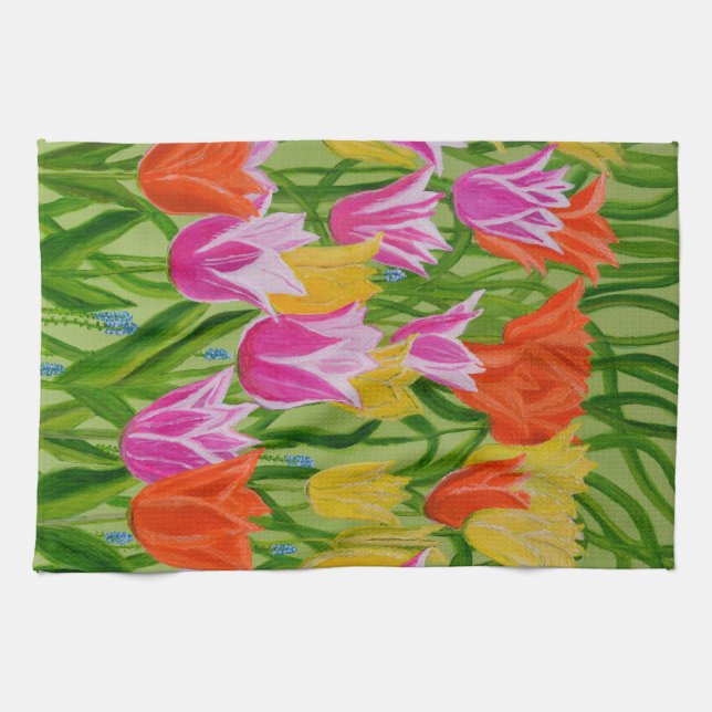 Tulips kitchen Towel  Kökshandduk (Horisontell)