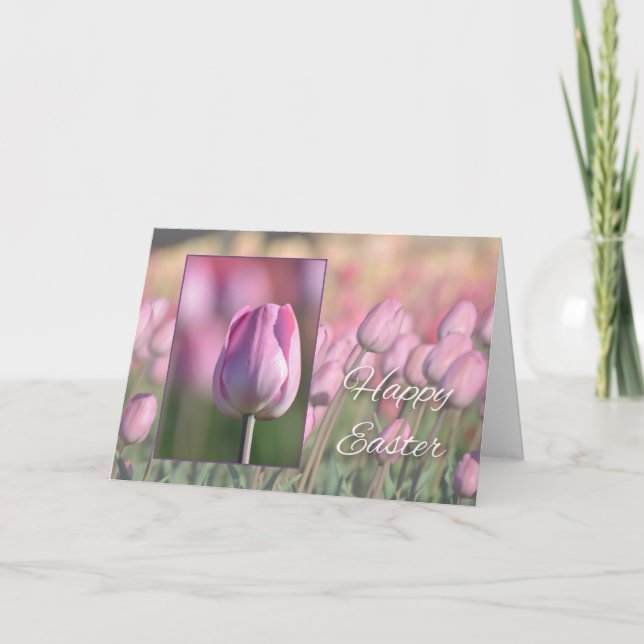 Tulips-kort glad påsk helgkort (Framsida)