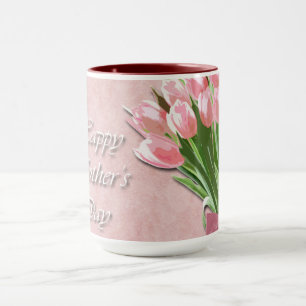 Tulips lycklig Mors dag Mugg