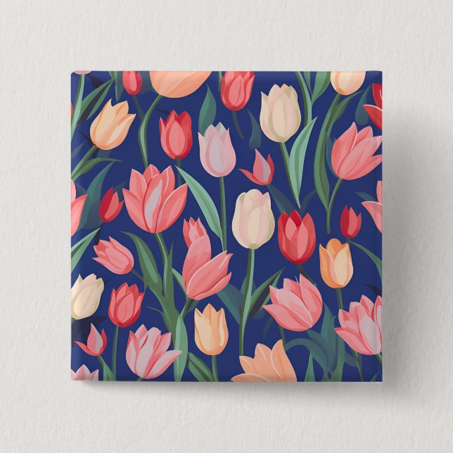 Tulips mönster knapp (Framsida)
