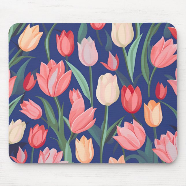 Tulips mönster musmatta (Framsidan)