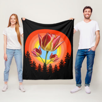 tulips nature botanical plant  fleecefilt