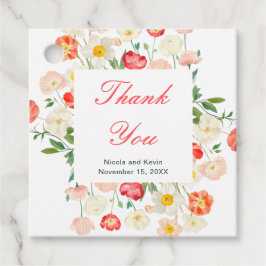 Tulips och Daffodils Vår bröllop Gåvor Etiketter