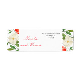 Tulips och Daffodils Vår bröllop Returadress Etikett