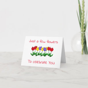 ***TULIPS OCH SPECIELLT ÖNSKEMÅL*** FÖR BIRTHDAG KORT