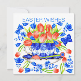 Tulips- och Tekopp Vår-kort Julkort